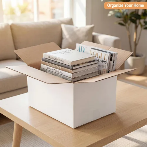 Miniatura 4 de Paquete de 40 cajas de envío de cartón blanco de 4x4x4'', cajas de correo medianas para pequeñas empresas para embalaje, mudanza y almacenamiento