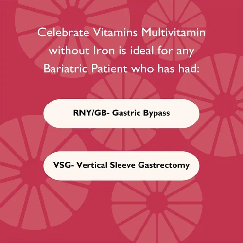 Miniatura 5 de Celebrate Vitamins Bariatric Multivitamínico masticable, sin hierro, suplemento de gastrectomía postgástrica y gastrectomía de manga para hombres