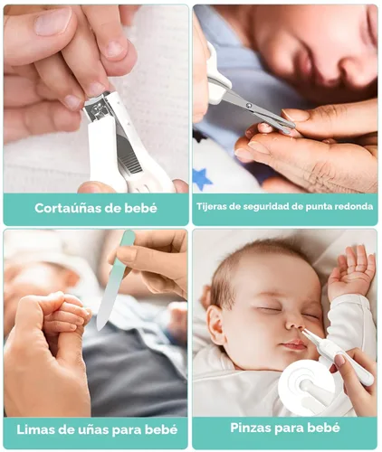 Miniatura 4 de Kit de Cuidado y Aseo para Bebés, Kit de Cuidado de Seguridad para Recién Nacidos, con Cepillo y Peine, Cortauñas, Termómetro, Pinza para Chupete