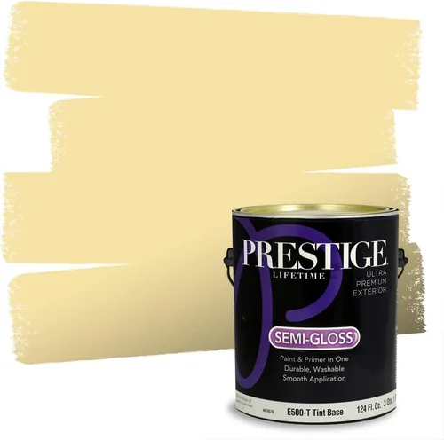 Miniatura 211 de PRESTIGE Paints Exterior Paint and Primer In One, 1-Gallon, Satin, Comparable Match of Benjamin Moore* Royal Linen* 931BM-PCM