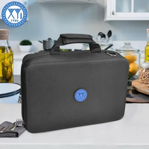 Miniatura 7 de XYJ Bolsa para cuchillos de 26 ranuras, estuche de transporte de tela Oxford, estuche de almacenamiento profesional para cuchillos de chef
