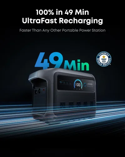 Miniatura 2 de Anker SOLIX C1000 Gen 2 Portable Power Station with 100W Bifacial Solar Panel, 2,000W (Peak 3,000W) Solar Generator, Full Charge in 49 Min, 1,024Wh