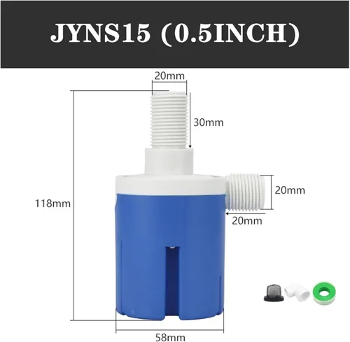 Miniatura 6 de 1/2'' Practical Water Level Control Durable Replacement Full Automatic Float Valve Anti Corrosion Nylon ball balve(100mm)