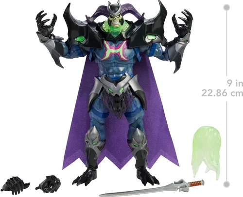 Miniatura 3 de Masters of the Universe Revelation Skelegod Figura de acción MOTU de 9 pulgadas, figura de batalla para niños de 6 años y mayores y coleccionistas