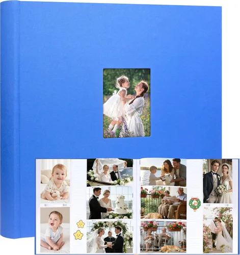 Miniatura 13 de Álbum de fotos de 600 bolsillos 4x6 con espacio para escribir, álbum de fotos de gran capacidad 4x6 que contiene 600 fotos horizontales y Beige