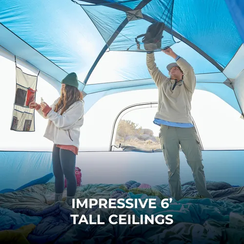 Miniatura 5 de TETON Sports Hacienda 8 Person Family Camping Tent, Large Gear Loft and 4 Storage Pockets, Swinging Door Makes it Easy to Access, Full Mesh Roof