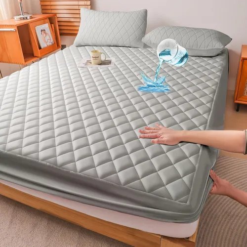 Miniatura 9 de WESLEEPER Protector de Colchón Impermeable Protector de Colchón Tamaño Completo Cubierta de Cama de Colchón Súper Suave Transpirable Lavable a Azul