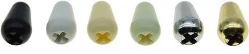 Miniatura 6 de KAISH 2 piezas Interruptor Selector de Pastilla de 5 Vías Punta Interruptor Tapa Interruptor Botón para USA Stratocaster/Strat Envejecido Blanco