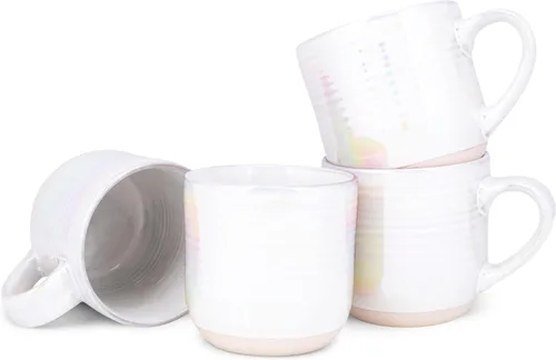Miniatura 11 de Elanze Designs Taza de café de cerámica con esmalte reactivo brillante de gran tamaño, 500 ml, para uso diario en la cocina, de cerámica de grado