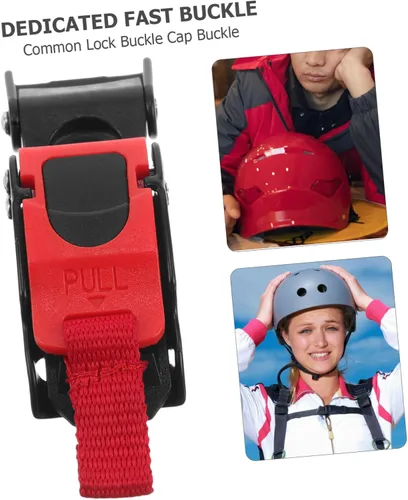 Miniatura 4 de Kit universal de hebilla de liberación rápida para casco, accesorio de mecanismo de bloqueo de cierre de metal resistente para cascos deportivos