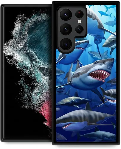 Miniatura 28 de Funda compatible con Samsung Galaxy S22 Ultra, funda protectora antideslizante y a prueba de golpes para hombres y mujeres, goma de silicona suave +