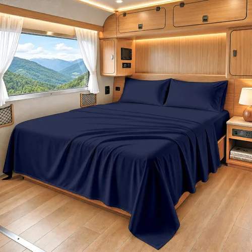 Miniatura 71 de SGI bedding Juego de sábanas de 600 hilos de 4 piezas, 100% algodón egipcio, tamaño King, con bolsillo profundo de 15 pulgadas, sábanas de lujo 16
