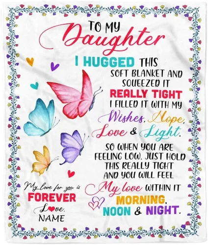 Miniatura 26 de Manta personalizada con texto en inglés «To My Amazing Daughter from Mom Dad Lion Never Forget I Love You Daughter», manta de forro polar