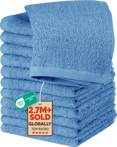 Miniatura 21 de Utopia Towels Juego de paños de algodón 100% hilado en anillo, paños de franela de gama alta, altamente absorbentes y suaves al tacto, paquete