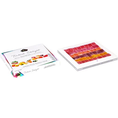 Miniatura 3 de Cerez Pazari - Delicia turca con sabores de fresa, melocotón, melón, mandarina, mora, Mezcla de sabores, Caja de regalo con aperitivos gourmet