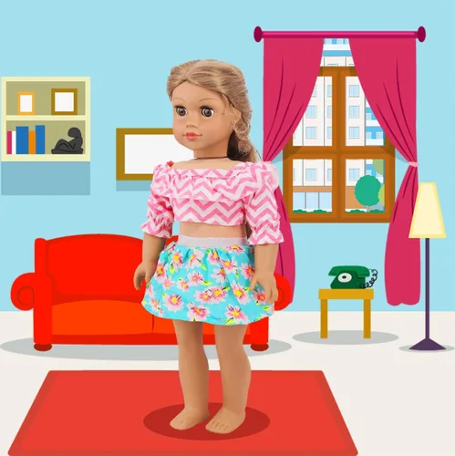 Miniatura 5 de Ecore Fun 10 Sets Ropa de Muñeca Americana de 18 Pulgadas - 18 piezas de Ropa de Muñeca, Trajes de Muñeca, Vestidos, Trajes de Baño, Monos, Mallas