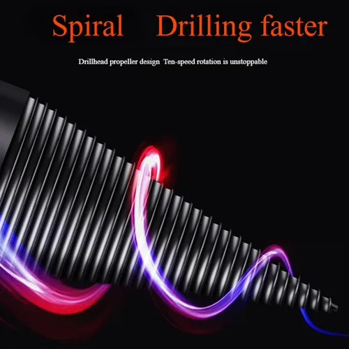 Miniatura 5 de Firewood Splitter Drill Bit, Removable Screw Cone Wood Drill Bit Set, Steel Kindling Splitter Drills Bits with 3 Attachment, Firewood Splitting Cut