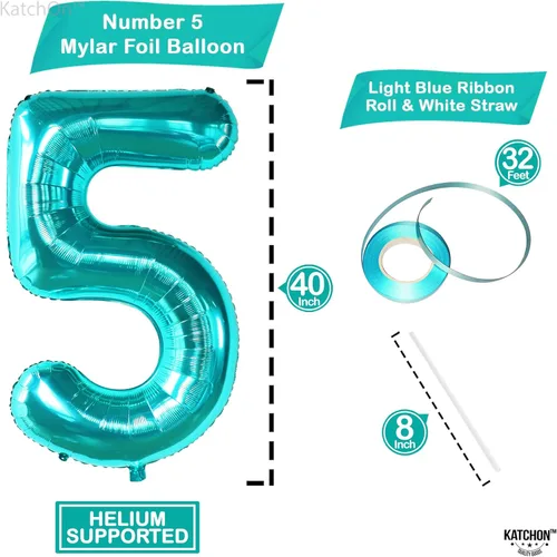 Miniatura 67 de KatchOn, Globo azul del número 1 para el primer cumpleaños, grande, 40 pulgadas, globo azul número 1 para primer cumpleaños, globo azul marino