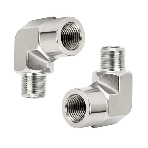 Miniatura 9 de Metalwork 304 Acero inoxidable forjado tubería de montaje, codo de calle de 90 grados, 3/4 "NPT hembra x 3/4" NPT macho, 1 unidad Hembra x Masculino