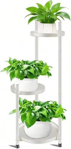 Miniatura 16 de Soporte alto para plantas de 8 niveles para interiores, soportes escalonados para plantas al aire libre para múltiples plantas, soporte plegable