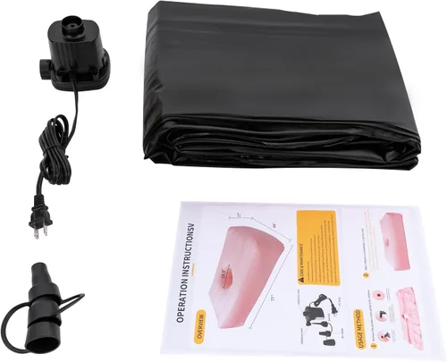 Miniatura 7 de Colchón inflable BBL con agujero para recuperación poscirugía, colchón de aire ergonómico de PVC con bomba eléctrica, 72 x 40 x 17 pulgadas, negro