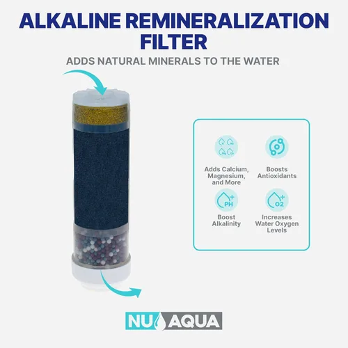 Miniatura 6 de NU Aqua Sistema de Filtro de Agua de Encimera - 8 Etapas Alcalinas con Grifo - Purificador de Agua Potable y Dispensador para Encimera de Cocina