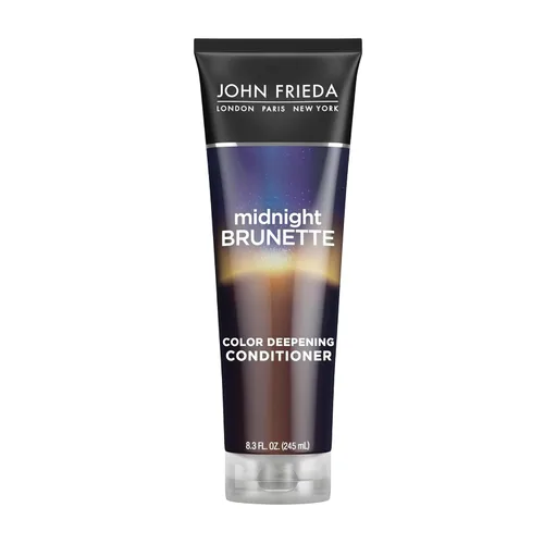 John Frieda Acondicionador Midnight Brunette, acondicionador que profundiza el color para mejorar y refrescar los tonos morenos, infundido con cacao