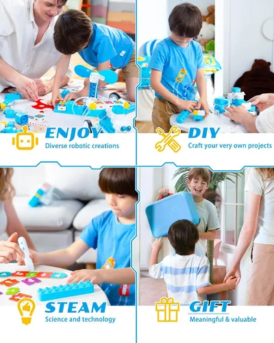 Miniatura 7 de WhalesBot B3 Pro Kit de Robot de Programación 24-en-1 STEM Juguetes para Niños 4+, Lápiz Inteligente Avanzado y Tarjetas de Programación, Juguetes