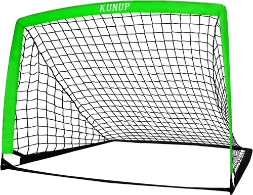Miniatura 13 de Portería de fútbol portátil de 5 x 3, 6 x 4, 9 x 5 pies, para patio trasero, red de práctica de fútbol plegable con bolsa de transporte para niños