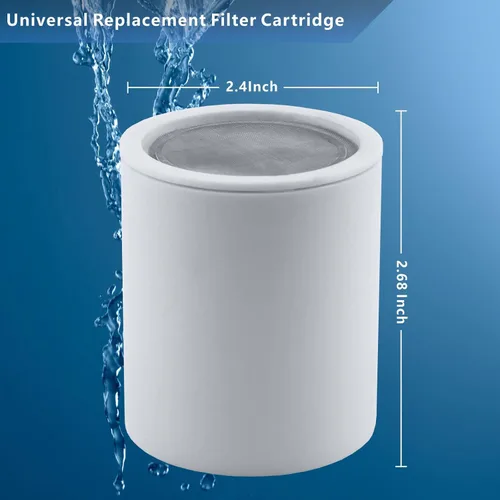 Miniatura 7 de Voolan Paquete de 2 cartuchos de filtro de ducha de repuesto, filtro de ducha de agua dura de 20 etapas para eliminar el cloro y los metales