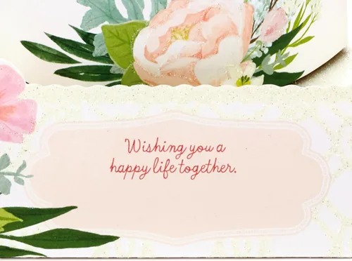 Miniatura 3 de Hallmark Paper Wonder - Tarjeta de boda desplegable (Felices para siempre)