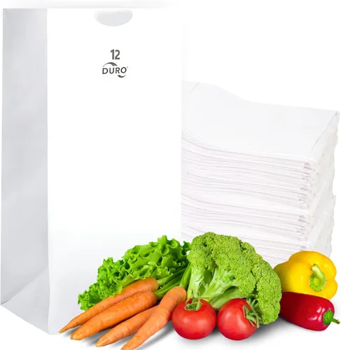 Miniatura 11 de Duro 4# Bolsas de almuerzo de papel blanco de 100 unidades, bolsas de papel desechables a granel, pequeñas SOS para palomitas de maíz, dulces