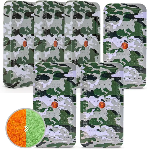 Miniatura 10 de Wisesorb Deshumidificador de camuflaje seguro para pistola de 1.41 onzas, bolsas deshumidificadoras recargables, paquetes de gel de sílice