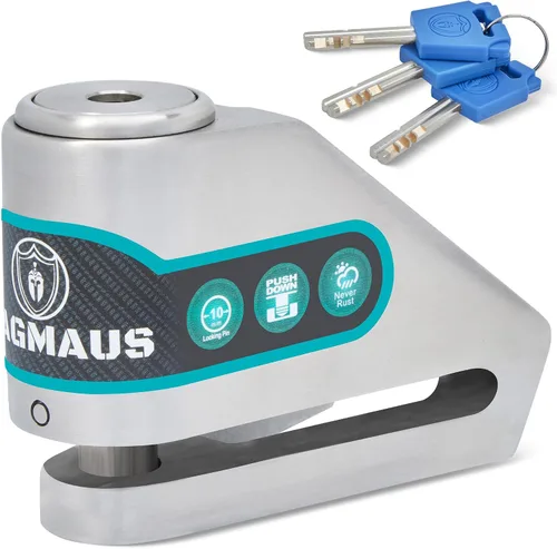 Miniatura 8 de Magmaus® MBL05 [Nunca se oxida] Bloqueo de freno de disco - [Alta seguridad] [Acero inoxidable 304] - Resistente a la intemperie - Cable