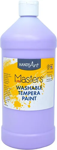 Miniatura 26 de Handy Art Little Masters - Pintura al temple lavable, turquesa, botella de 128 onzas, brillante y mezclable, alta opacidad, colores lavables
