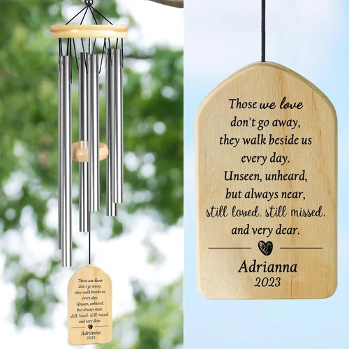 Miniatura 18 de Campanillas de viento conmemorativas para la pérdida de la madre, regalo de condolencias en memoria de mamá