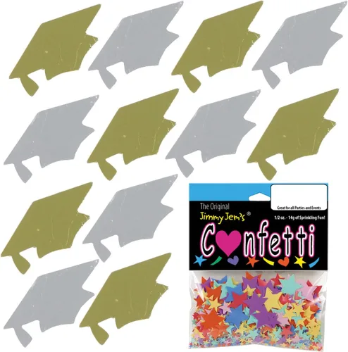 Miniatura 79 de Confetti Grad Cap Negro, Azul Marino Combo - 2 bolsas de media onza (1 oz)