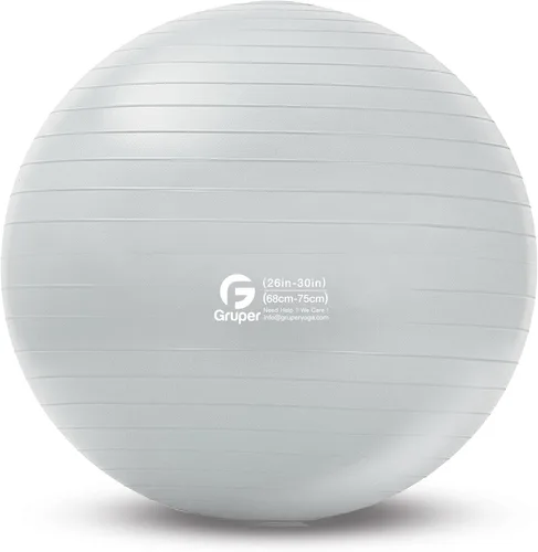 Miniatura 16 de Gruper Pelota de yoga y pilates, pelota de gimnasio de 4 tamaños para fitness, yoga, entrenamiento, embarazo y terapia física, bomba rápida