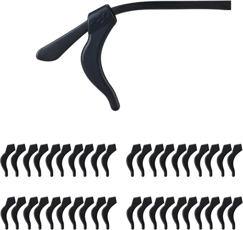 20 pares de empuñaduras para lentes, soporte antideslizante, cojín de silicona suave para orejas, retenedor de manga, ganchos para deportes, lentes