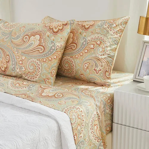 Miniatura 9 de Brandream - Juego de sábanas florales de chinería estilo rústico, diseño de flores, cama Queen, ropa de cama de lujo Grandmillennial, decoración