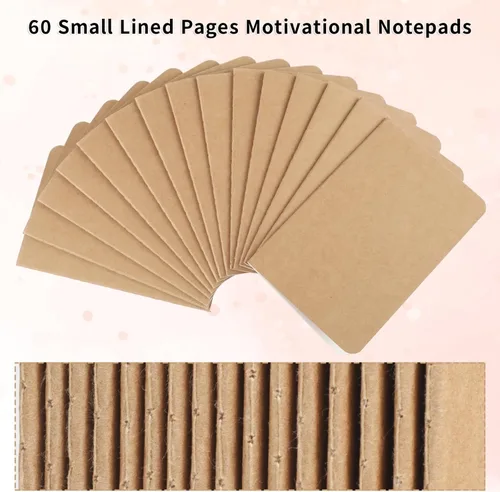 Miniatura 5 de BESARME Paquete de 60 mini cuadernos a granel, páginas rayadas, cuaderno de bolsillo pequeño, papel de estraza pequeño, bloc de notas