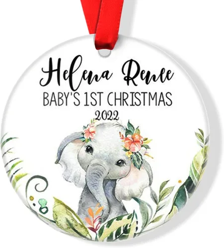 Miniatura 6 de Mountains Baby - Adorno de Navidad para bebé, adorno de Navidad personalizado para bebé, adorno de aventura espera para bebé, adorno navideño
