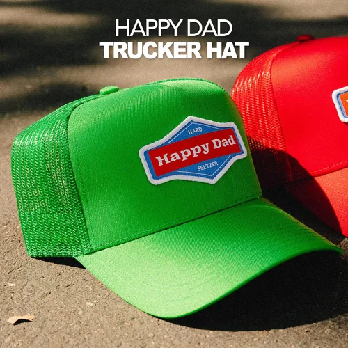 Miniatura 38 de Sombrero de camionero de Happy Dady, sombreros de moda para hombre con parte trasera de malla transpirable, cierre a presión, regalos de cumpleaños