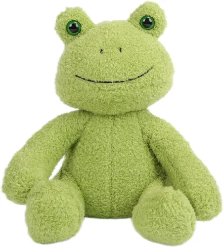 Miniatura 2 de Peluche de rana de peluche de 10 pulgadas, adorable regalo para niños y adultos, cumpleaños para amantes de las ranas, muñeca de felpa verde