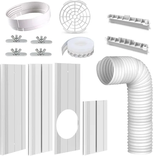 Miniatura 9 de Kit de ventilación de puerta de aire acondicionado portátil, kit de sellado de ventilación de ventana de CA adecuado para manguera de escape de CA