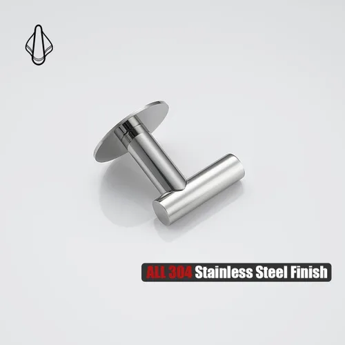 Miniatura 8 de JQK ATH110-CH-P2 - Gancho de pared autoadhesivo para toallas, cromado, sin taladro, para baño, cocina, garaje, paquete de 2, acero inoxidable 304