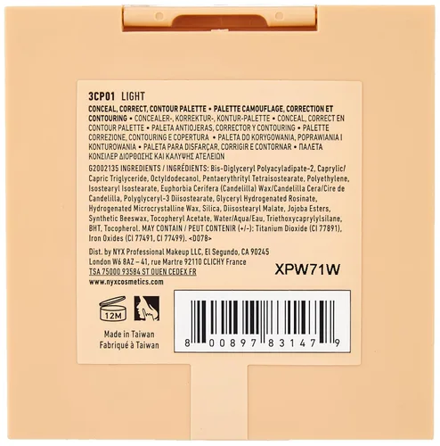Miniatura 2 de NYX PROFESSIONAL MAKEUP Paleta de sombras, ocultar, corregir – Luz