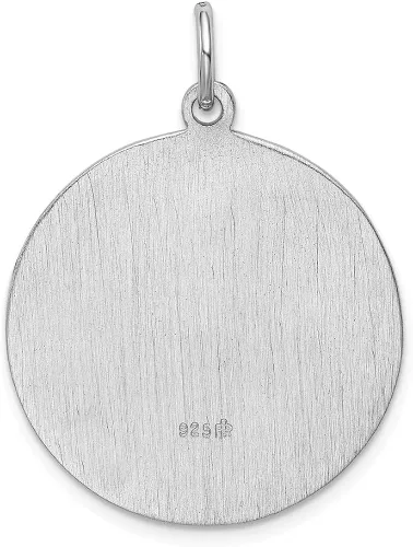 Miniatura 3 de Medalla de plata de ley 925 maciza con diseño de patrón católico de San Judas Thaddeus, 1.378in x 0.984in