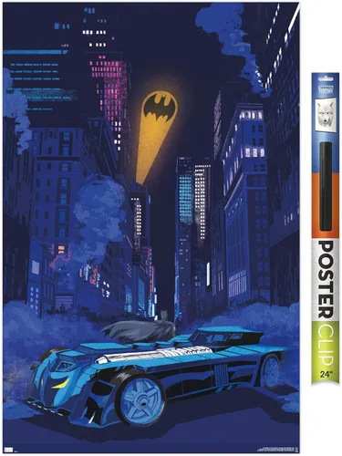 Miniatura 17 de Trends International DC Comics Batman - Póster de pared con señal de murciélago en el horizonte, 22.4 pulgadas de largo x 14.7 W, versión enmarcada