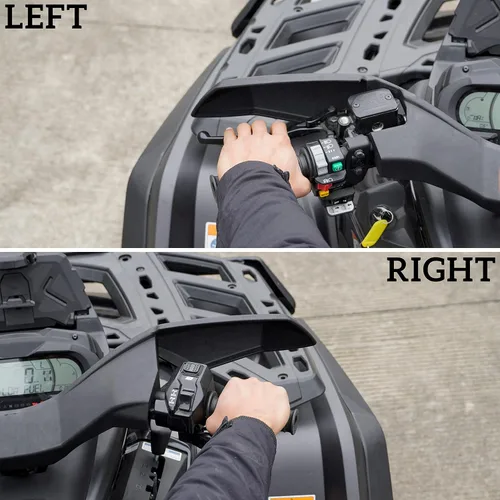 Miniatura 5 de SAUTVS Protector de manos negro deflector de viento para Can Am Outlander, kit de deflector de aire de plástico para accesorios Can-Am Outlander MAX